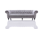 Divani Casa Alexandrina Grey Tufted Velvet Sofa Model VG2T0892-SOFA-GRY