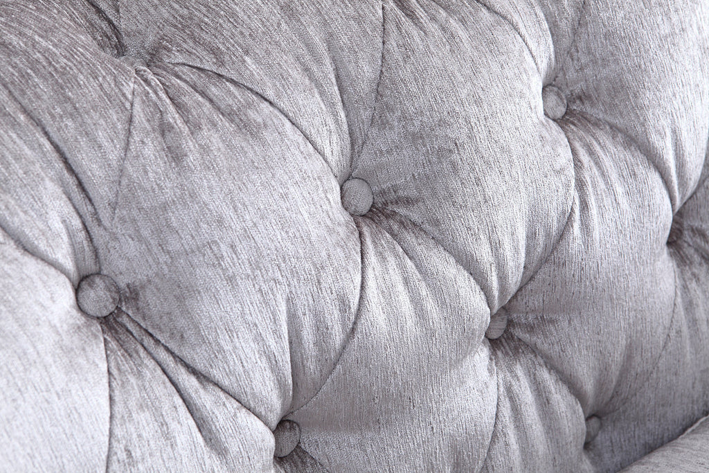 Divani Casa Alexandrina Grey Tufted Velvet Loveseat Model VG2T0892-LOVE-GRY