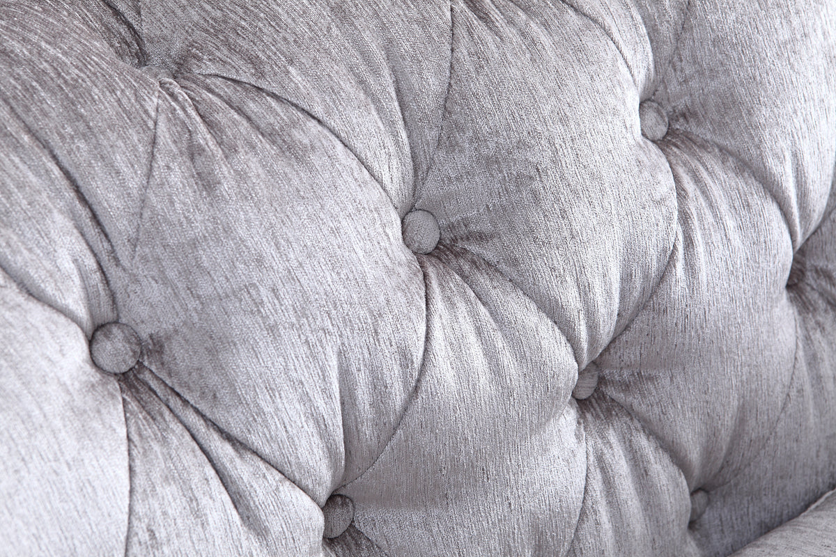 Divani Casa Alexandrina Grey Tufted Velvet Loveseat Model VG2T0892-LOVE-GRY