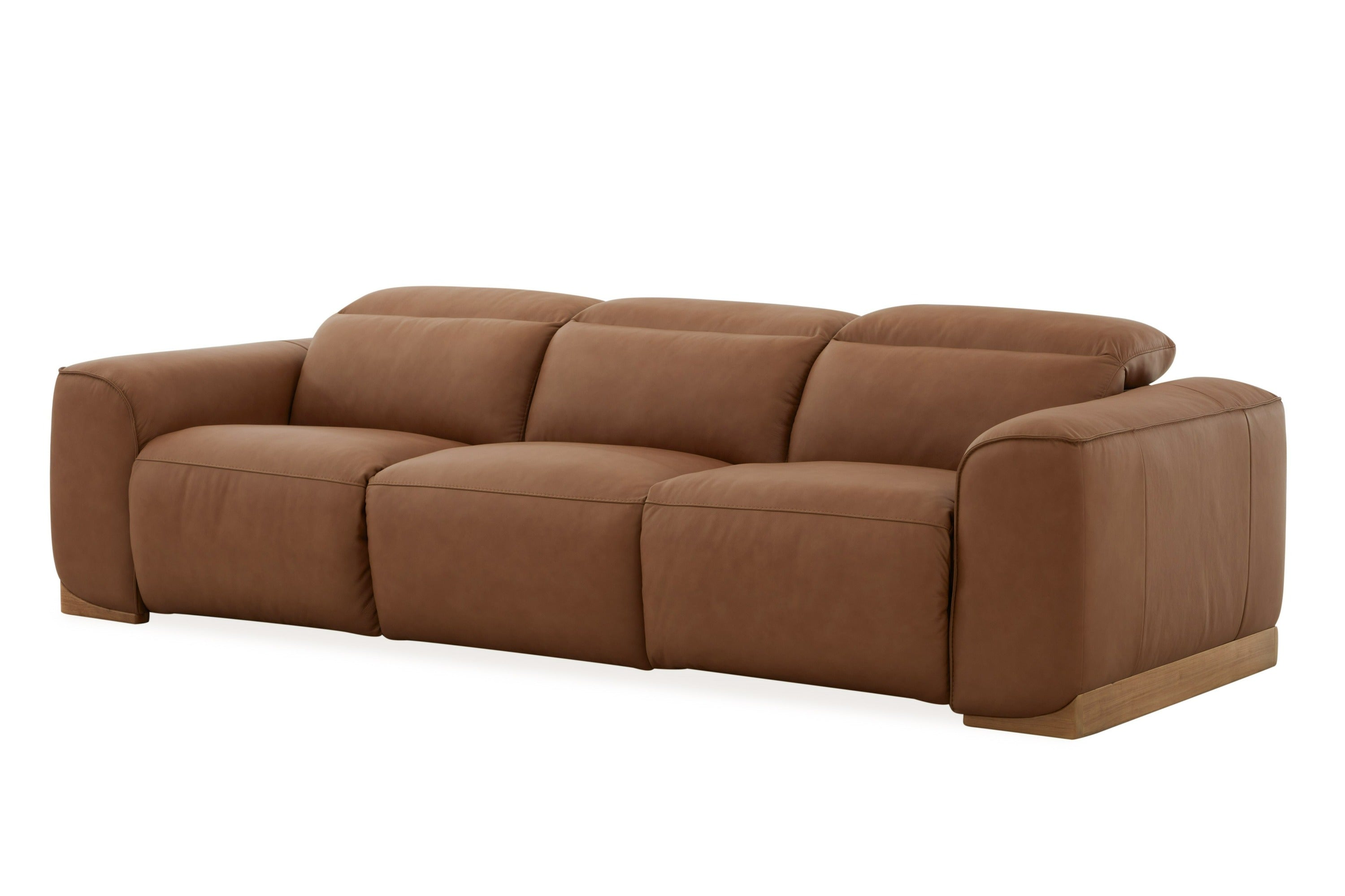 Divani Casa Hagerty Modern Brown Leather Sofa With 2 Power Recliners Model VGKV-KM.6035-BRN