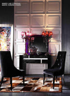 A&X Charlotte Black Velour Dining Chair (Set Of 2) Model VGUNAA031