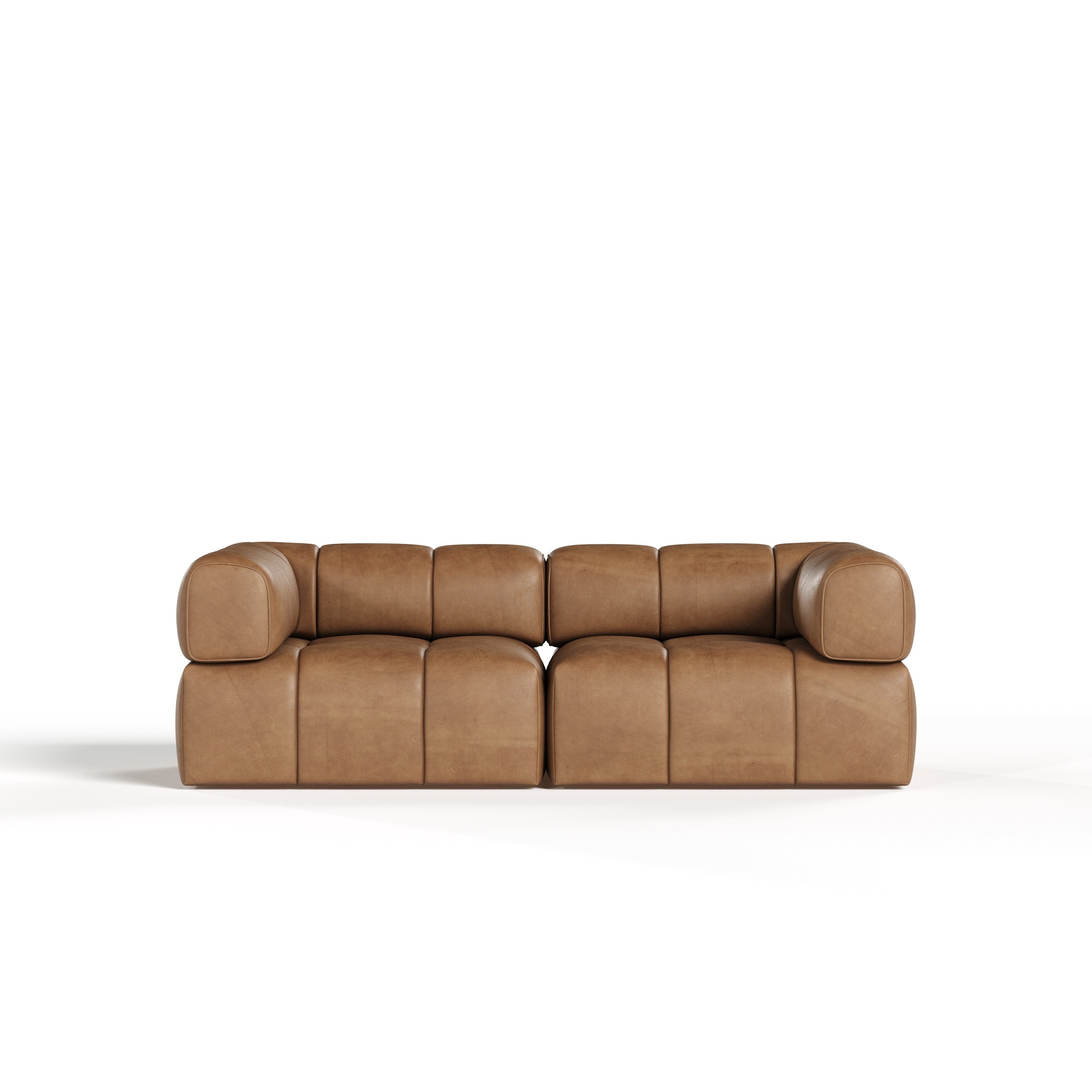 Divani Casa Everest Modern Brown Leather Modular Sectional Sofa 2 Piece Sectional Model VGOD-ZW-23118-MOD-2-Piece Sectional