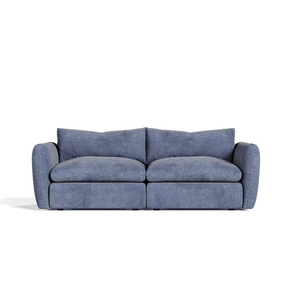 Divani Casa Kinsey Modern Blue Fabric Modular Sectional Sofa 2 Piece Sectional Model VGKK-KF.8035-MOD-NAVY-2-Piece Sectional