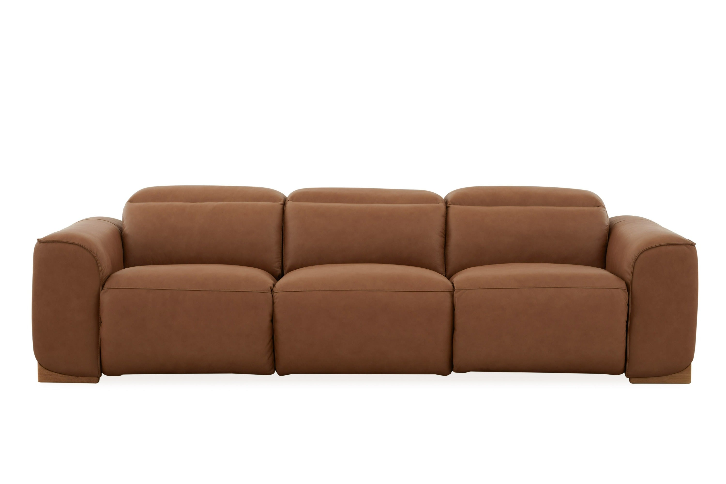 Divani Casa Hagerty Modern Brown Leather Sofa With 2 Power Recliners Model VGKV-KM.6035-BRN
