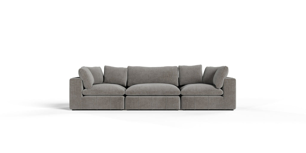 Divani Casa Vicki Modern Grey Fabric Modular Sectional Sofa 3 Piece Sectional Model VGKK-KF.8033-SECT-GRY-3-Piece Sectional