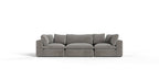 Divani Casa Vicki Modern Grey Fabric Modular Sectional Sofa 3 Piece Sectional Model VGKK-KF.8033-SECT-GRY-3-Piece Sectional