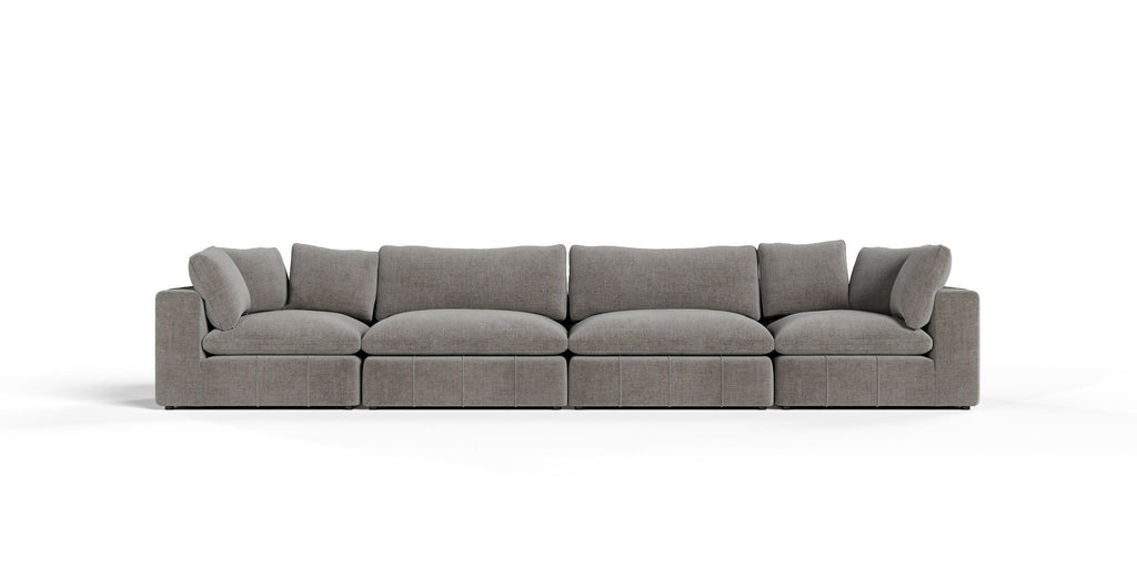 Divani Casa Vicki Modern Grey Fabric Modular Sectional Sofa 4 Piece Sectional Model VGKK-KF.8033-SECT-GRY-4-Piece Sectional