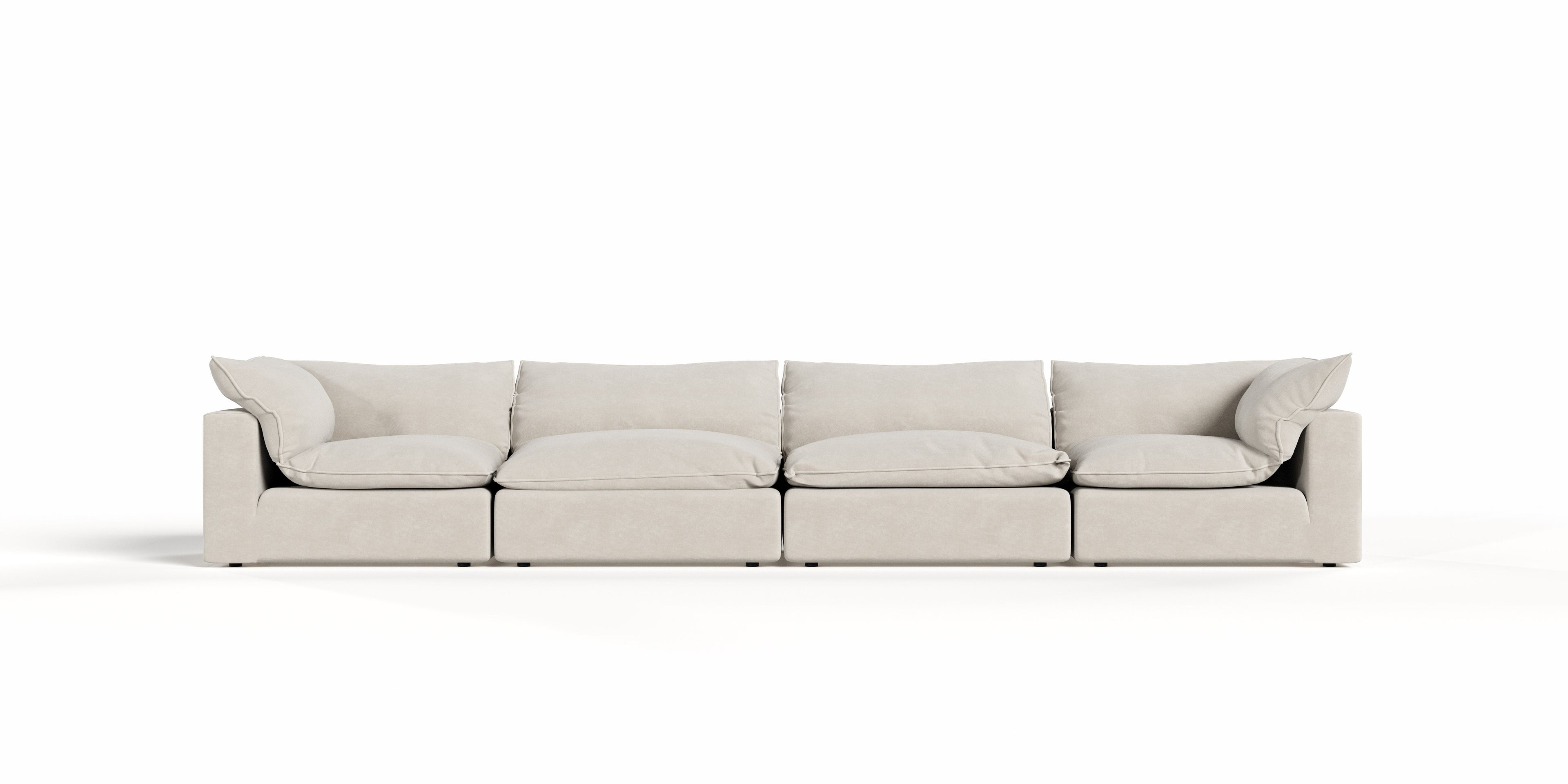 Divani Casa Garman Modern Light Grey Modular Sectional Sofa 4 Piece Sectional Model VGKKKF2651-MOD-GRY-SECT-4-Piece Sectional