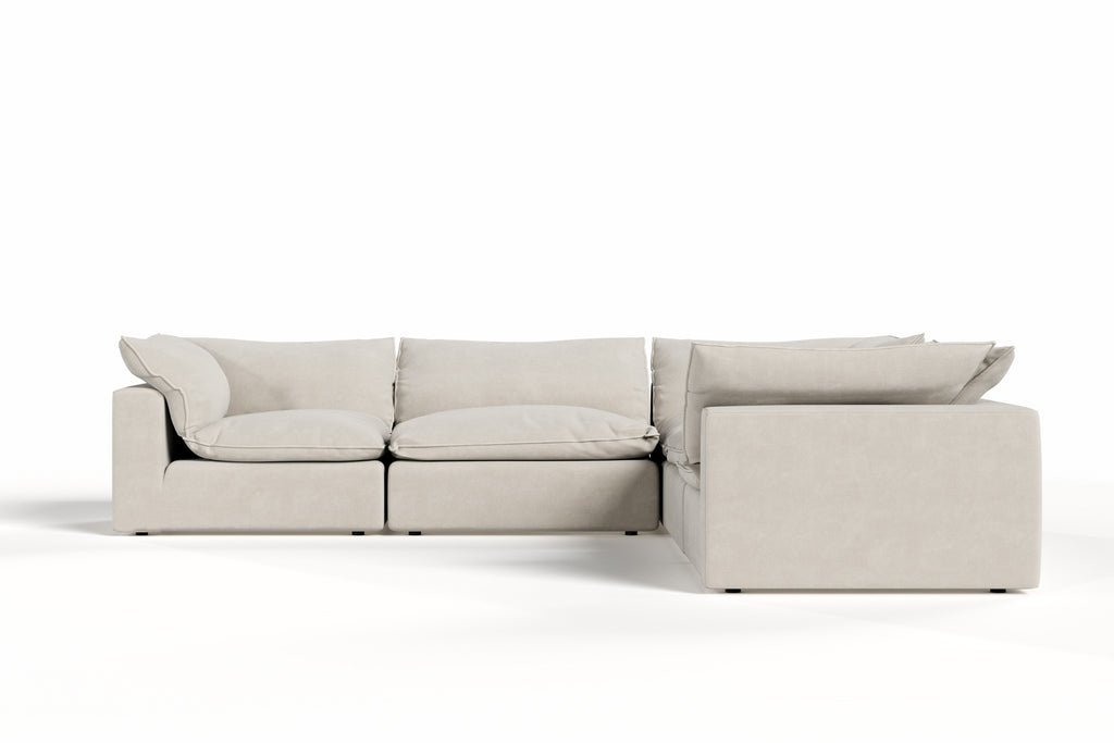 Divani Casa Garman Modern Light Grey Modular Sectional Sofa 5 Piece Sectional Model VGKKKF2651-MOD-GRY-SECT-5-Piece Sectional