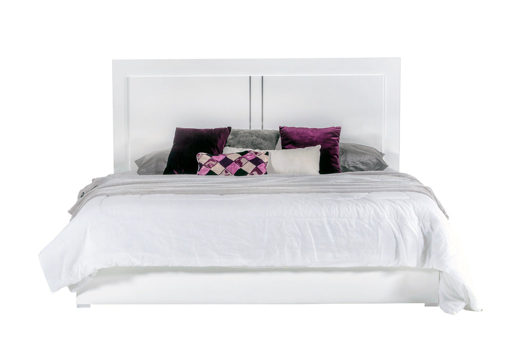 Modrest Nicla Italian Modern White Bed Model VGACNICLA-BED