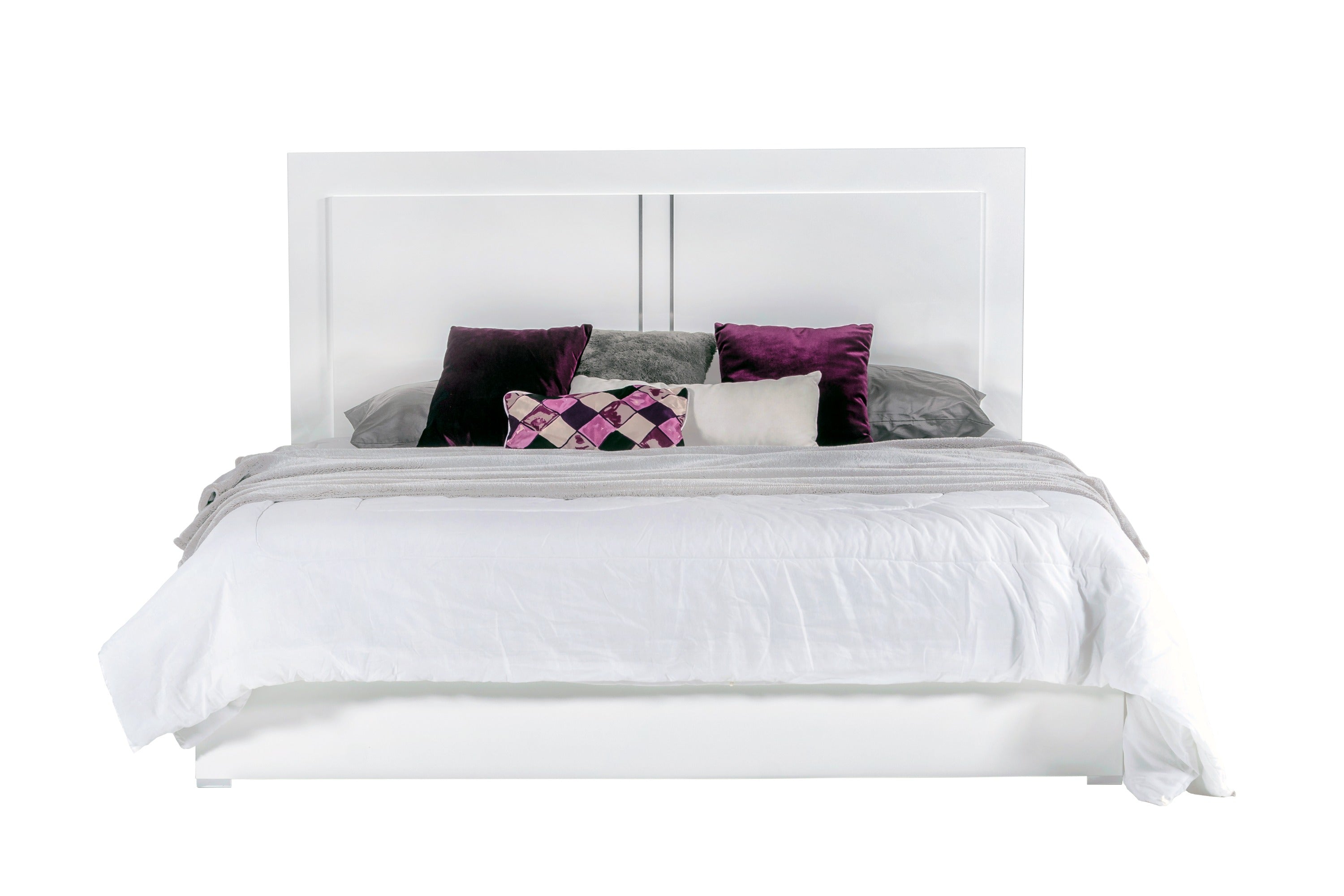 Modrest Nicla Italian Modern White Bed Model VGACNICLA-BED