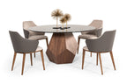 Modrest Rackham & Megan Mid Century Modern Walnut Dining Set Model VGBB-RACKHAM-SET