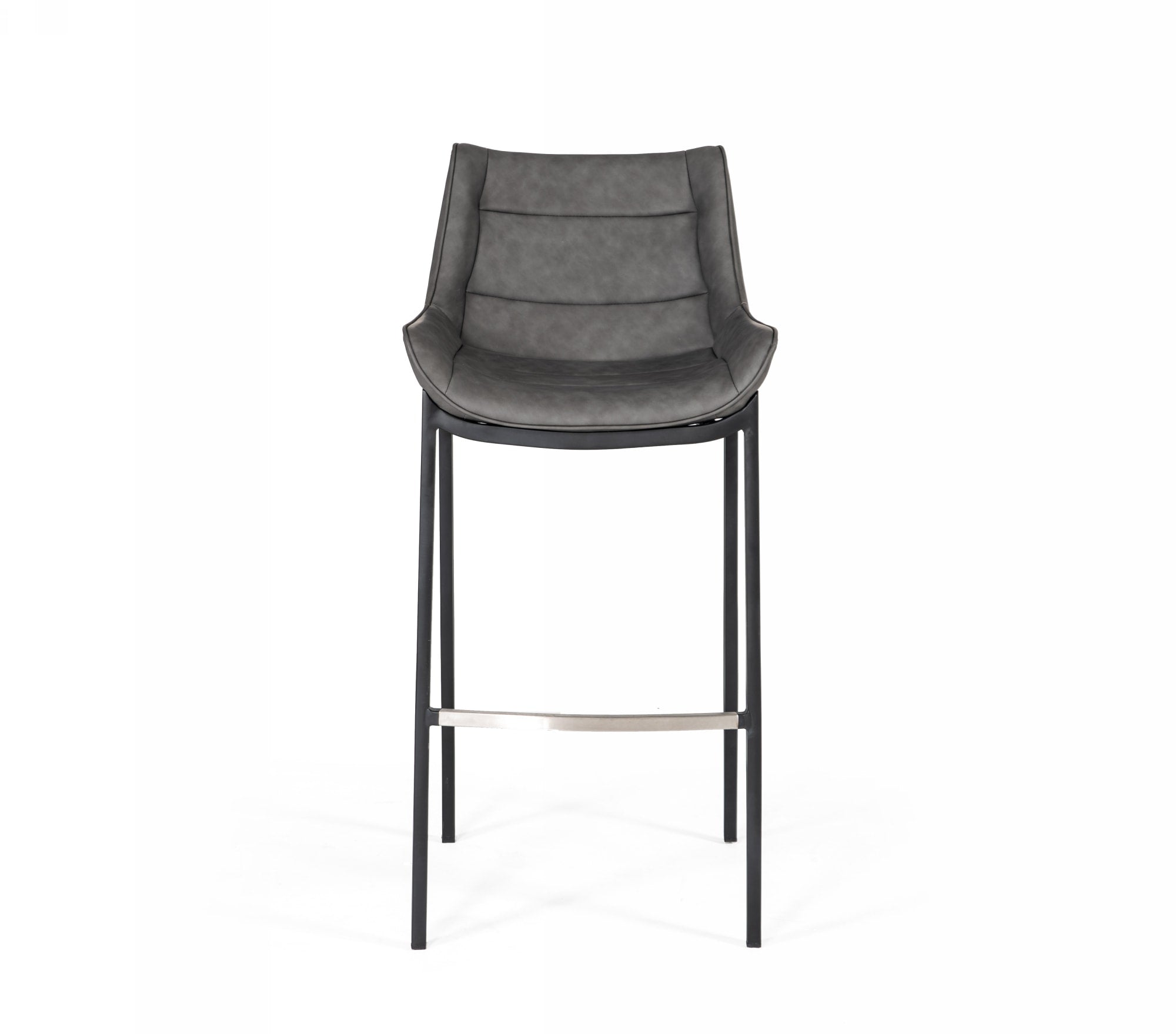 Modrest Robert Modern Grey Eco Leather Bar Stool Model VGHR5366-B