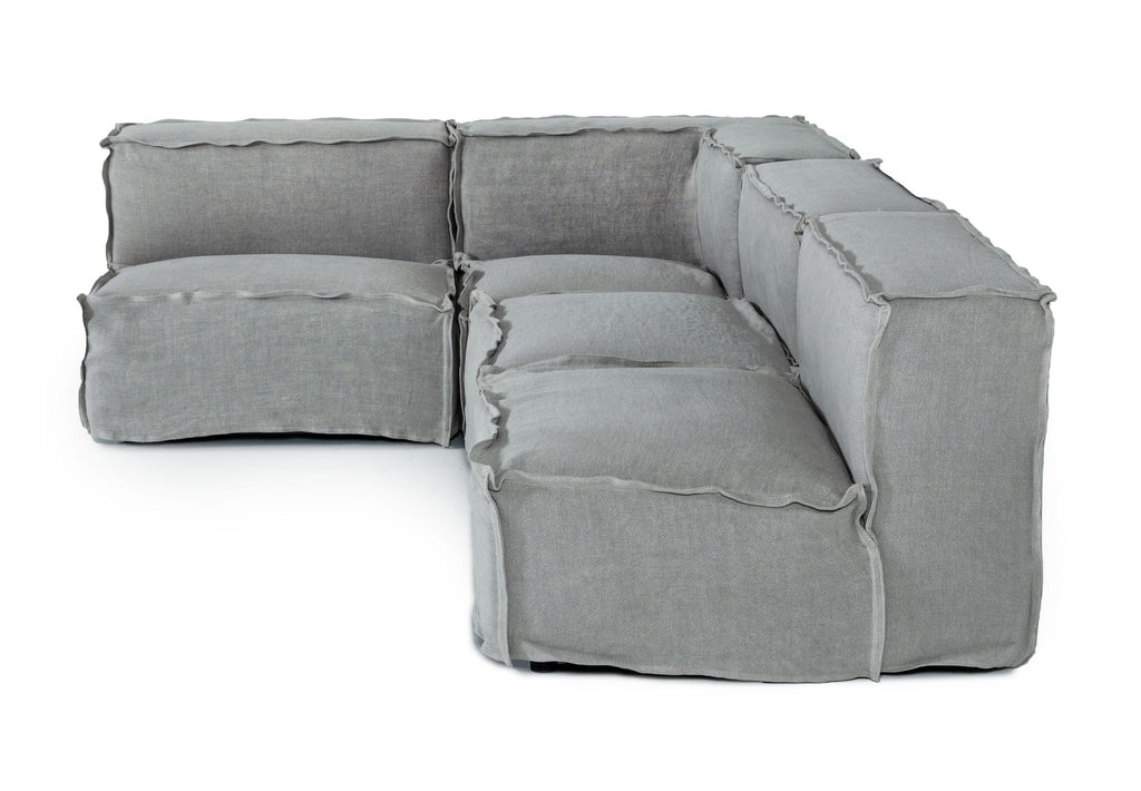 Divani Casa Navstar Contemporary Grey Fabric Modular Sectional Sofa Model VGUIMY768