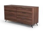 Nova Domus Brooklyn Italian Modern Walnut 4 Piece Bedroom Set Model VGACBROOKLYN-4PC-SET