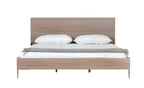 Nova Domus Boston Modern Brown Oak & Brushed Stainless Steel Bed Model VGANBOSTON-BED