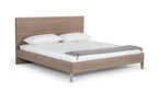 Nova Domus Boston Modern Brown Oak & Brushed Stainless Steel Bed Model VGANBOSTON-BED