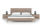 Nova Domus Boston Modern Brown Oak & Brushed Stainless Steel Bed Model VGANBOSTON-BED