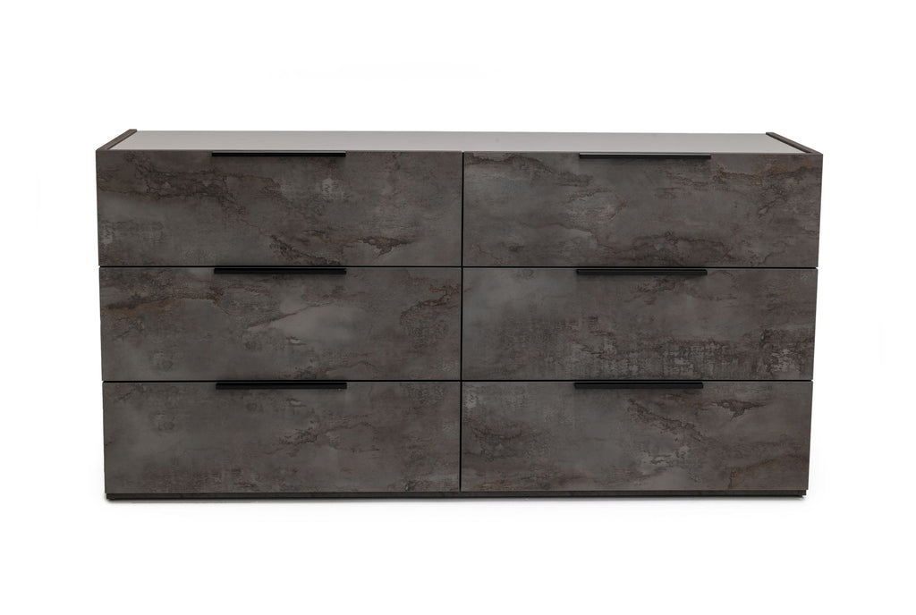 Nova Domus Ferrara Modern Volcano Oxide Grey 4 Piece Bedroom Set Model VGACFERRARA-4PC-SET