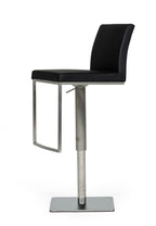 Modrest Folsum Modern Black & Brushed Stainless Steel Bar Stool Model VGHR5040GB-1-BLK-BS