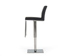 Modrest Folsum Modern Black & Brushed Stainless Steel Bar Stool Model VGHR5040GB-1-BLK-BS