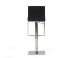 Modrest Folsum Modern Black & Brushed Stainless Steel Bar Stool Model VGHR5040GB-1-BLK-BS