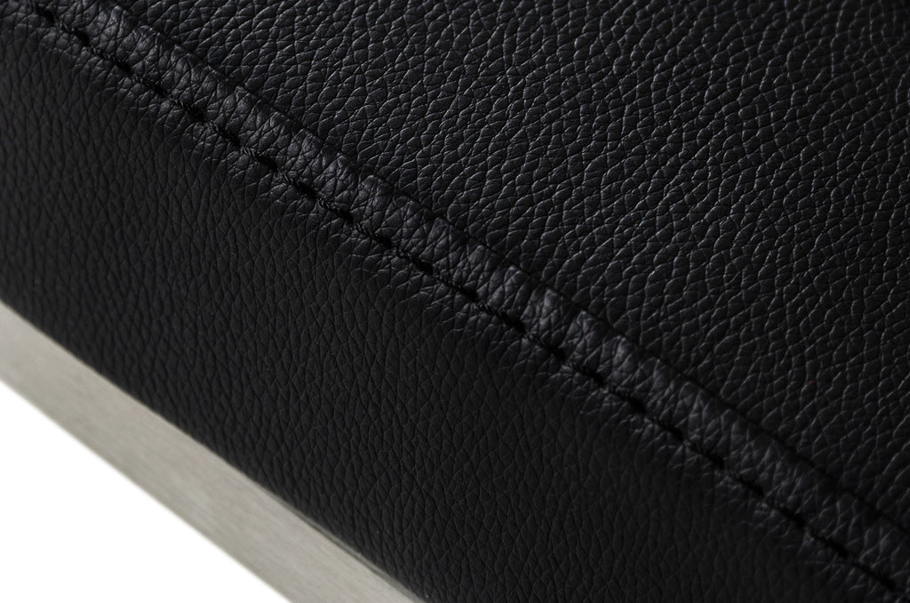 Modrest Folsum Modern Black & Brushed Stainless Steel Bar Stool Model VGHR5040GB-1-BLK-BS