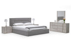 Nova Domus Juliana Italian Modern Dark Grey Upholstered Bed Model VGACJULIANA-BED