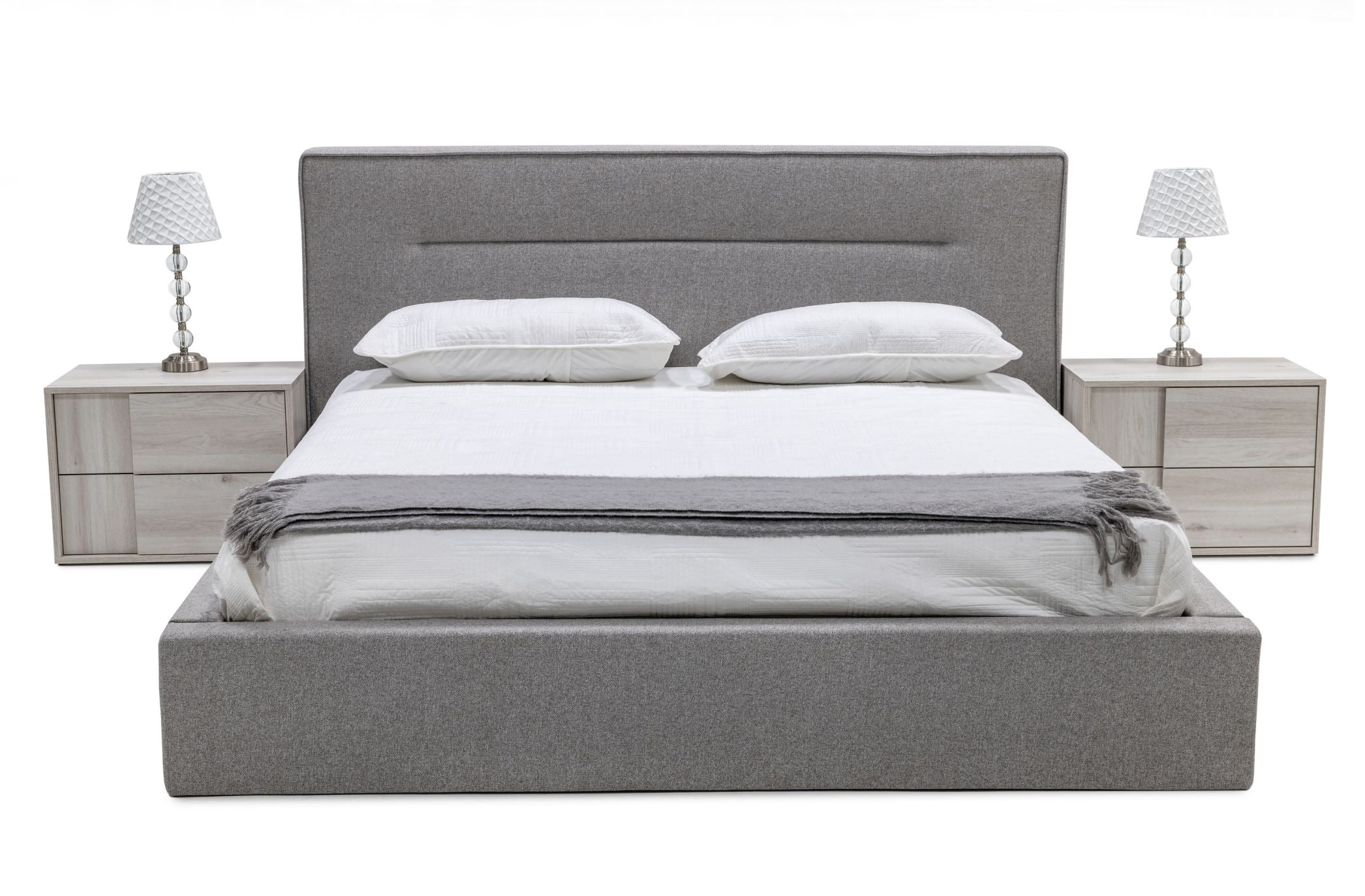 Nova Domus Juliana Italian Modern Dark Grey Upholstered Bed Model VGACJULIANA-BED