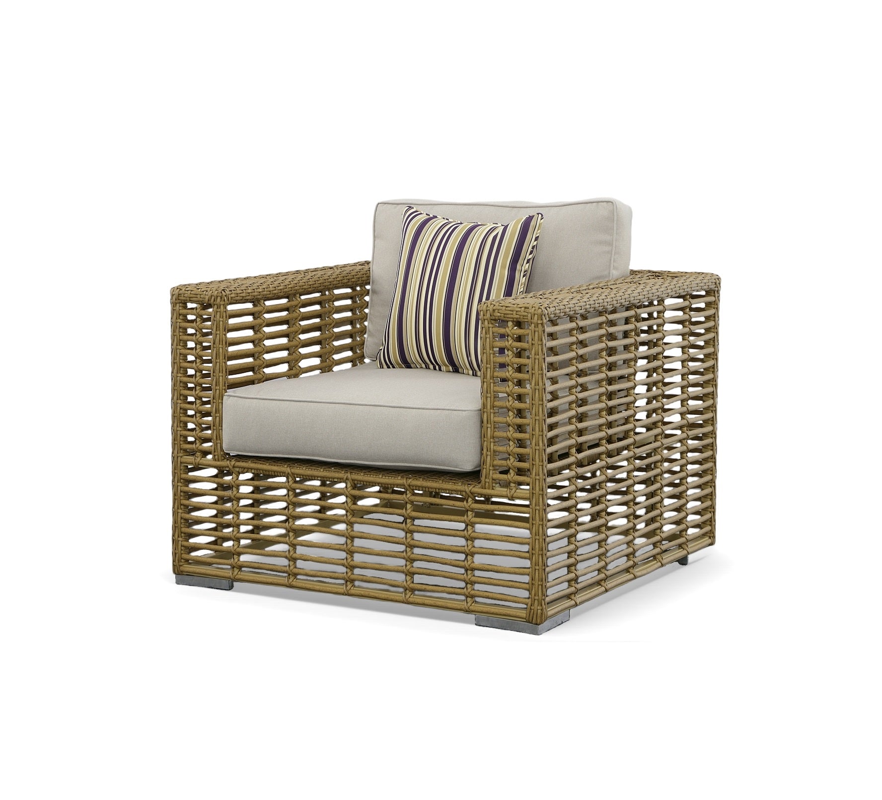 Renava Ko Tao Outdoor Beige & Wicker Lounge Chair Model VGATRASF-054-CHR