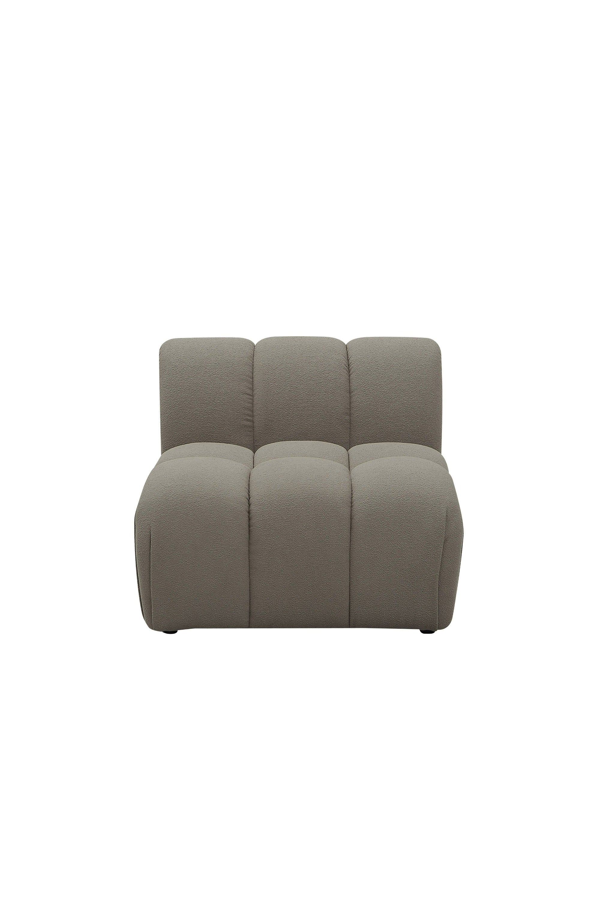 Divani Casa Juniper Modern Grey Fabric Modular Armless Seat (Set Of 5) Model VGEV2888-SEAT-GRY