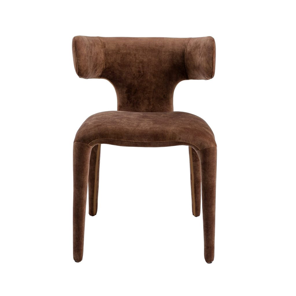 Modrest Saehee Modern Camel Velvet Fabric Dining Chair Model VGEUMC-7512CH-DECENT-004