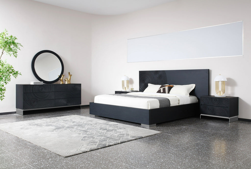 Lamod Cirque Modern Black Ash Bed Model VGVC-BD2368-BED-EK