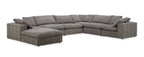 Divani Casa Vicki Modern Grey Fabric Modular Sectional Sofa & Ottoman Model VGKK-KF.8033-SECT-MUSH