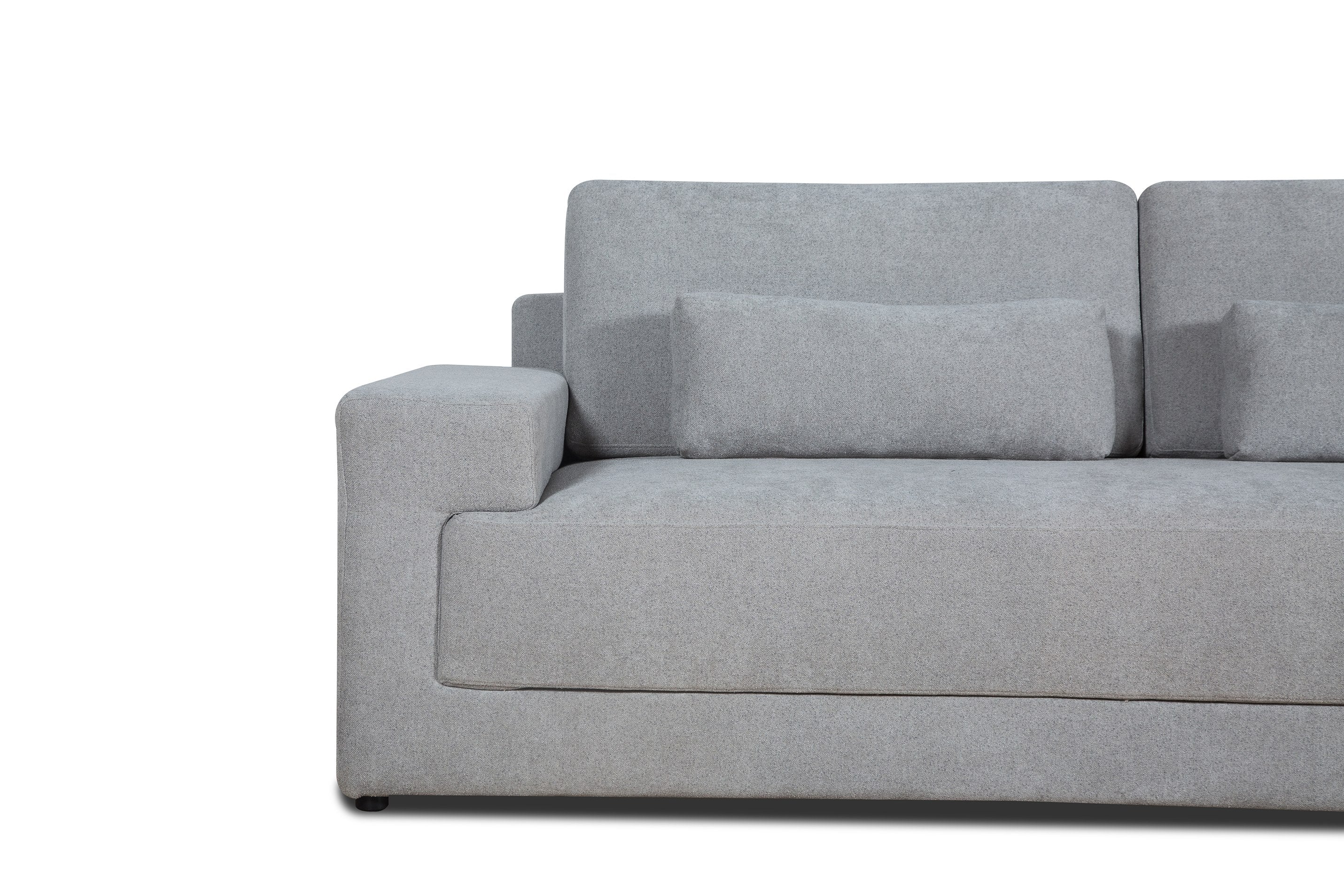 Divani Casa Loki Modern Grey Fabric 3 Seat Sofa Model VGAH-SF1015-3-GRY