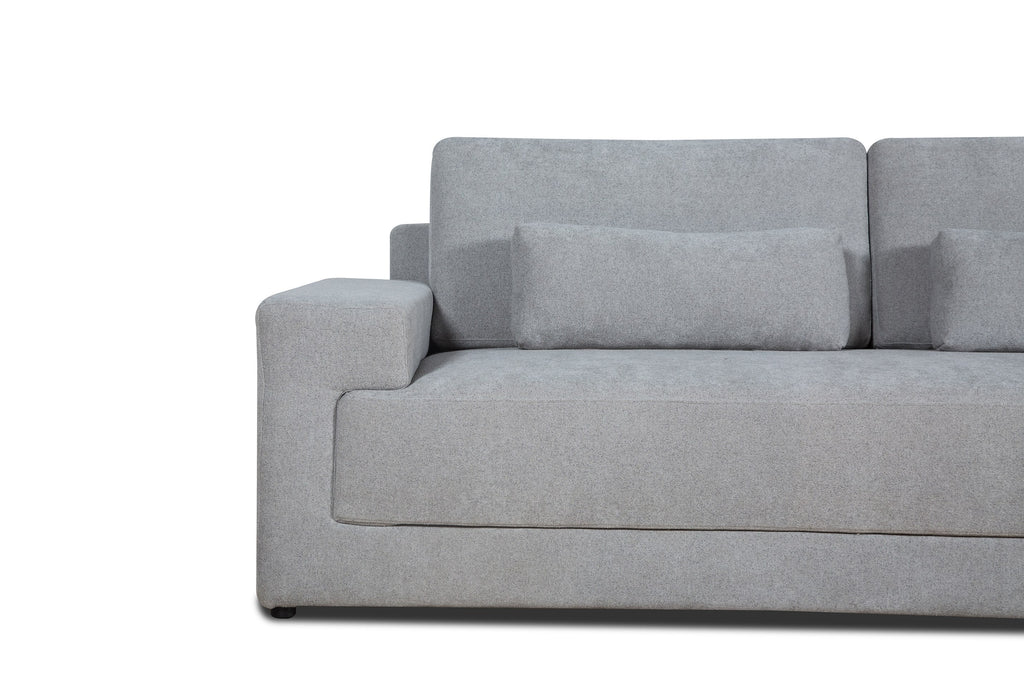 Divani Casa Loki Modern Grey Fabric 4 Seat Sofa Model VGAH-SF1015-4-GRY