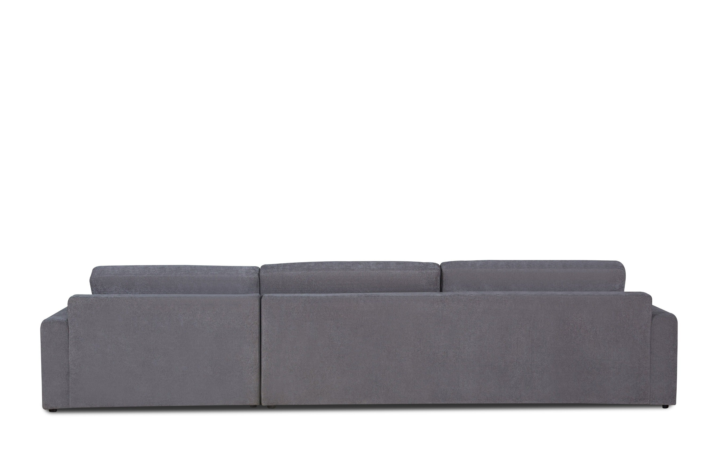 Divani Casa Loki Modern Grey Fabric Right Facing Sectional Sofa Model VGAH-SF1015-SECT-GRY
