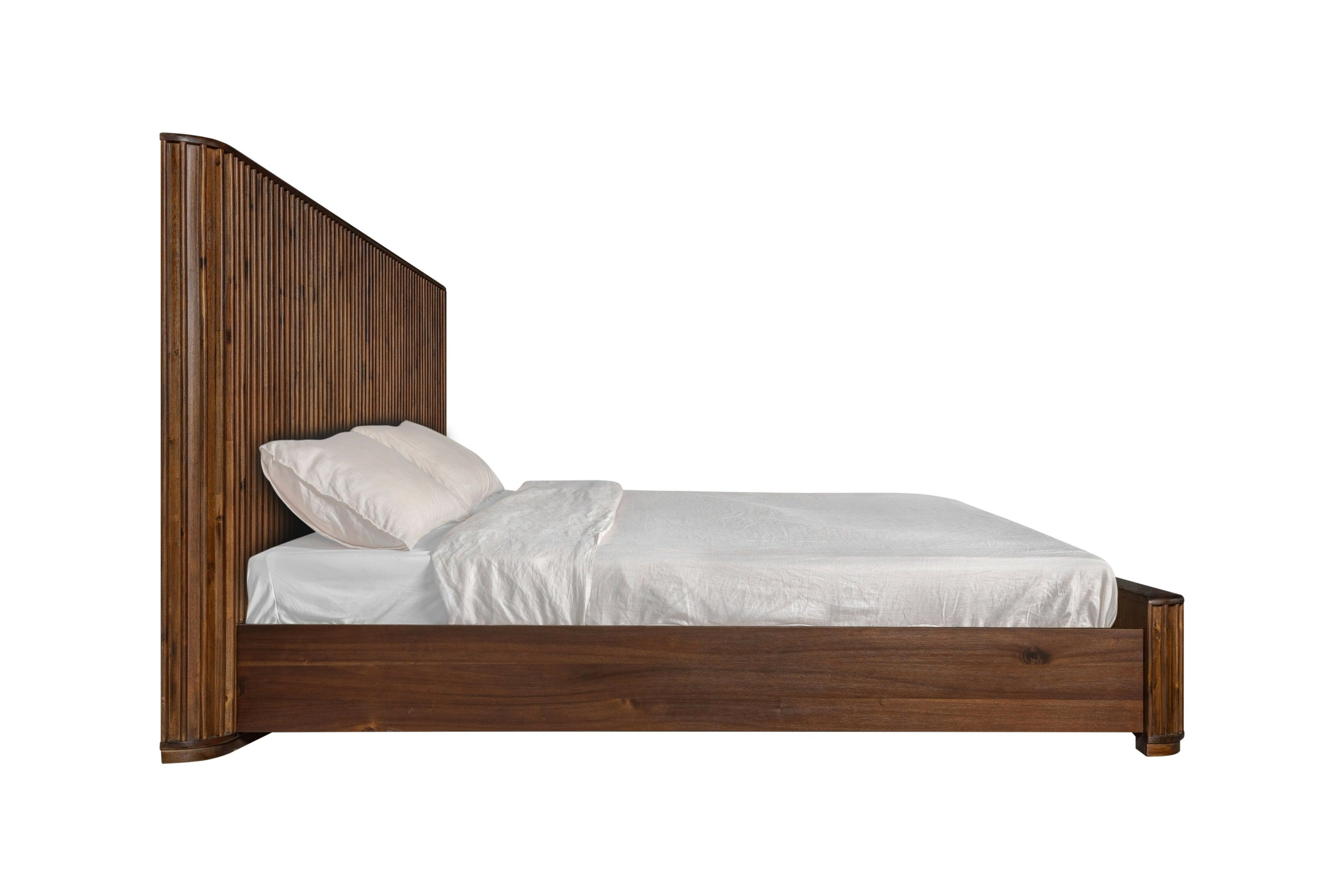 Modrest Fields Modern Walnut Acacia Bed Model VGWD-VGD3-BED-WAL