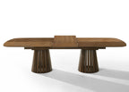Modrest Truman Mid Century Modern Walnut Extendable Dining Table & 6 Chairs Set Model VGMA-MIT-5346-MI-1240-7PC