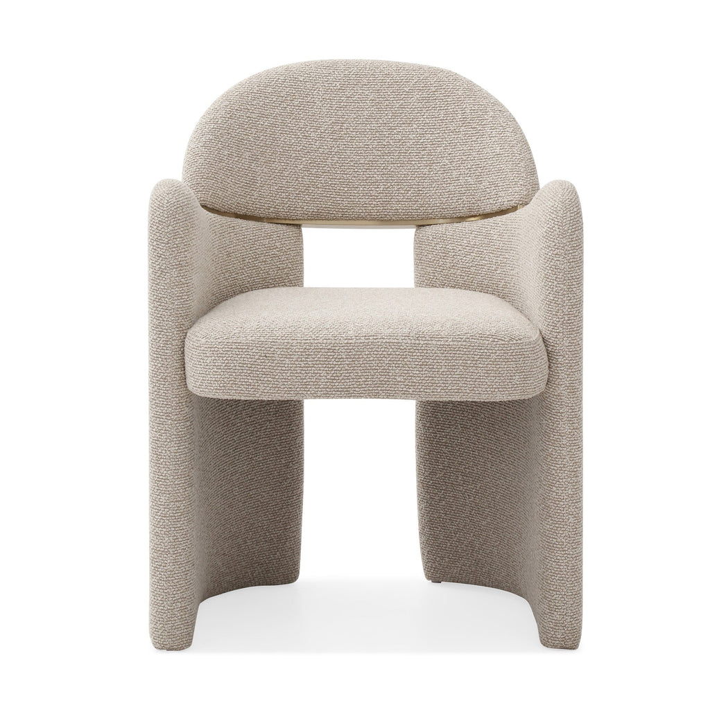 Modrest Ashley Modern Beige Fabric & Brushed Brass Dining Chair Model VGVCB2402-BGE