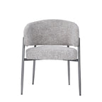 Modrest Thomas Modern Grey Fabric & Pewter Dining Chair Model VGEU-MC-7632CH-A-GRY