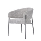 Modrest Thomas Modern Grey Fabric & Pewter Dining Chair Model VGEU-MC-7632CH-A-GRY