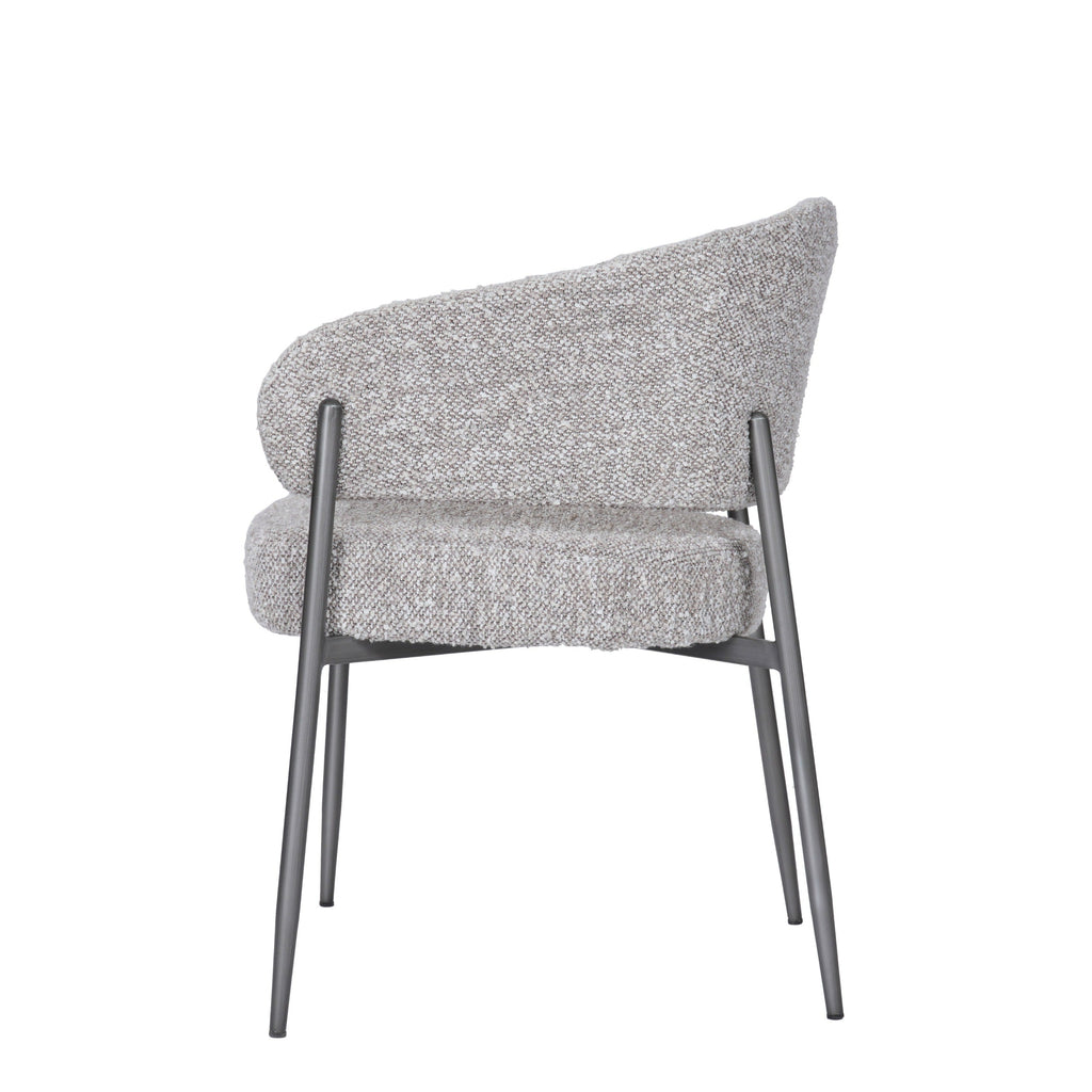 Modrest Thomas Modern Grey Fabric & Pewter Dining Chair Model VGEU-MC-7632CH-A-GRY