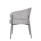 Modrest Thomas Modern Grey Fabric & Pewter Dining Chair Model VGEU-MC-7632CH-A-GRY