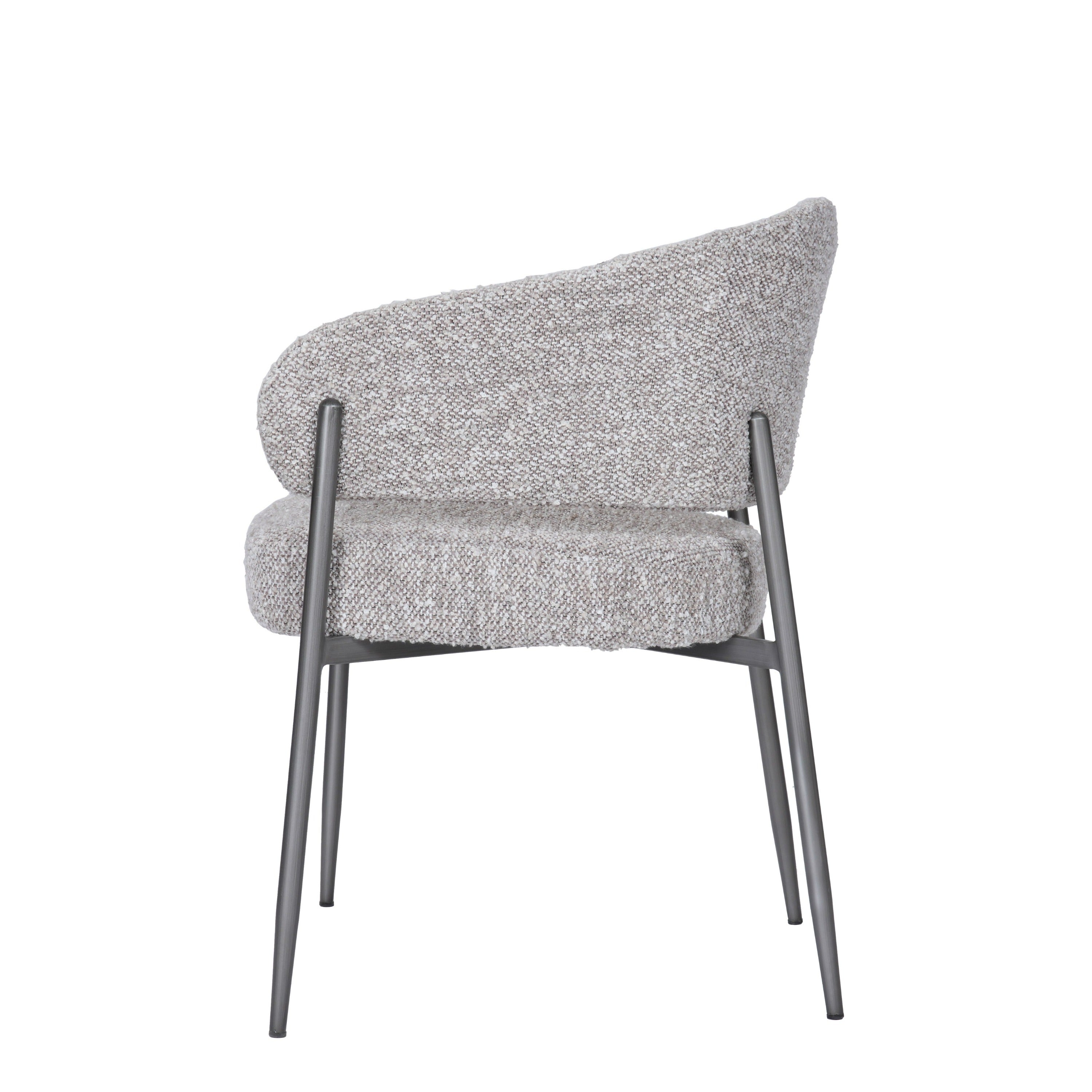 Modrest Thomas Modern Grey Fabric & Pewter Dining Chair Model VGEU-MC-7632CH-A-GRY
