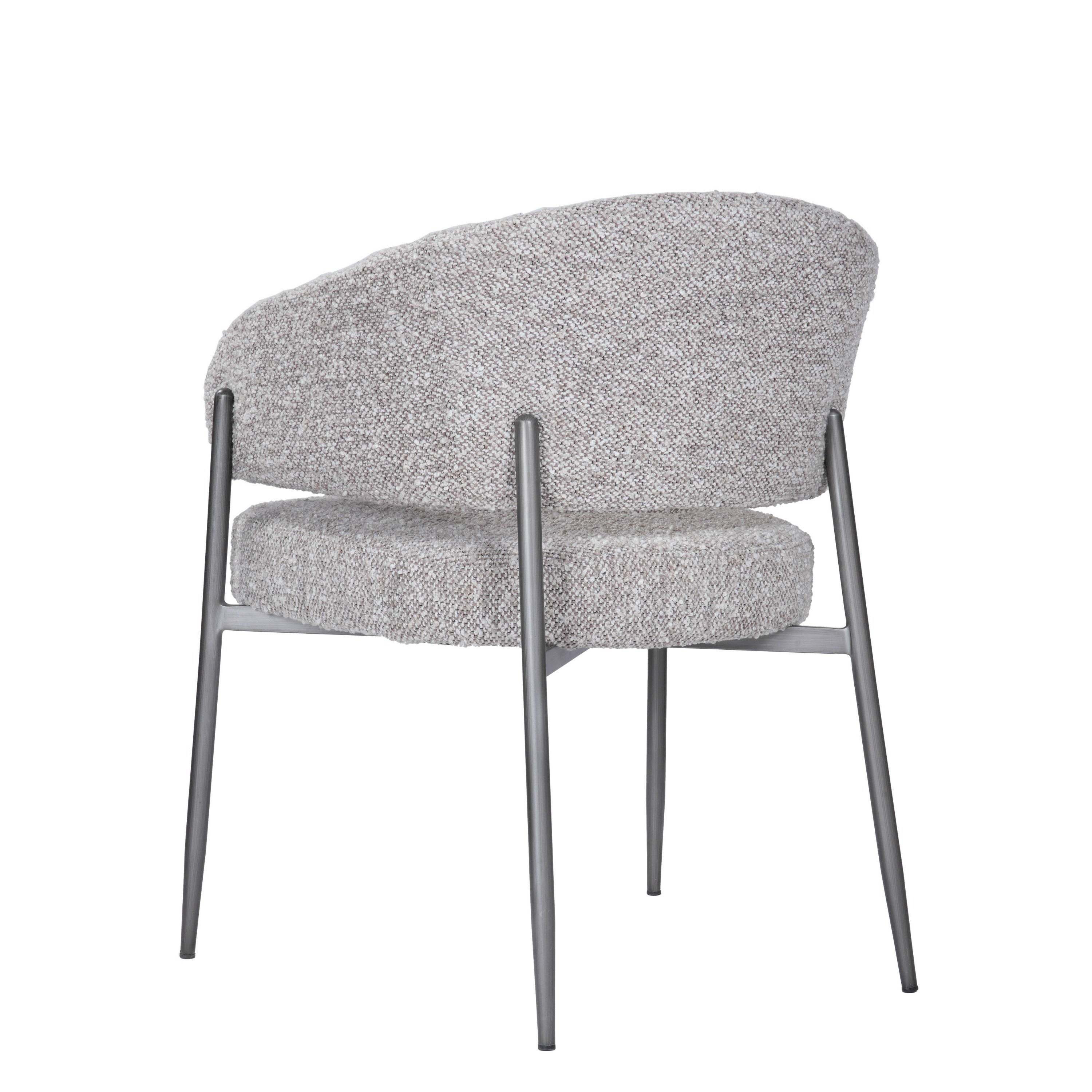 Modrest Thomas Modern Grey Fabric & Pewter Dining Chair Model VGEU-MC-7632CH-A-GRY