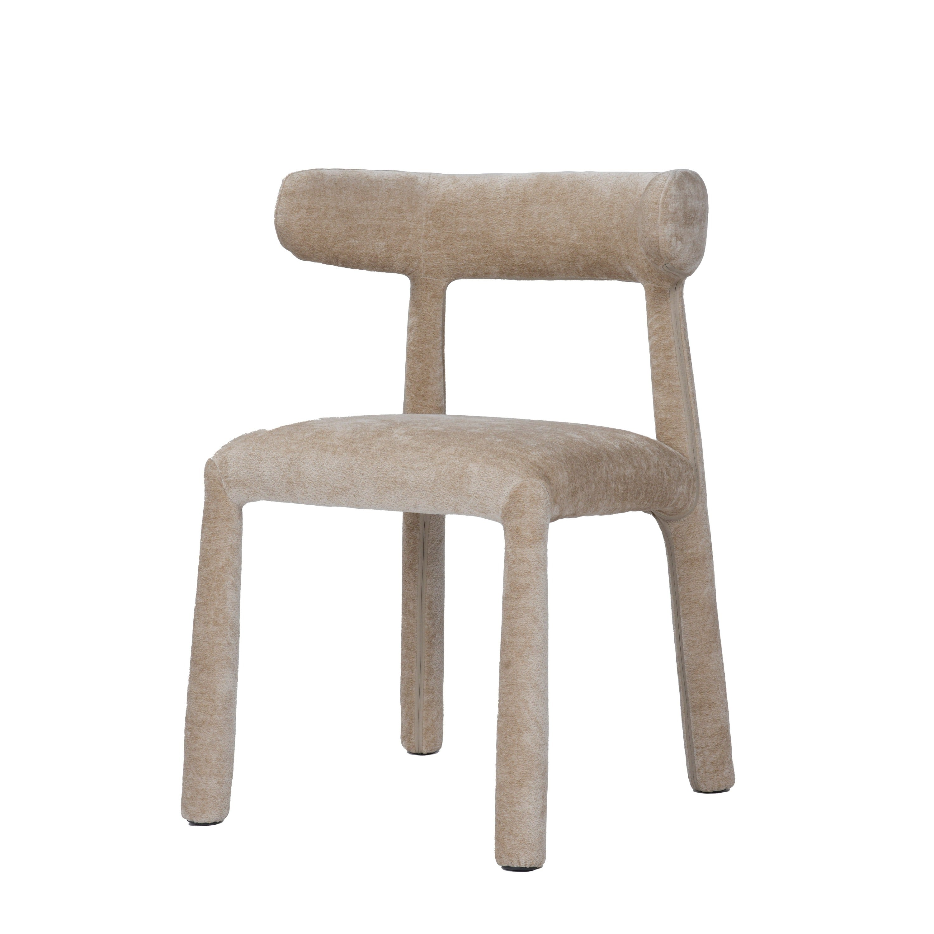 Modrest Homan Modern Beige Velvet Dining Chair Model VGEU-MC-7790CH-BGE