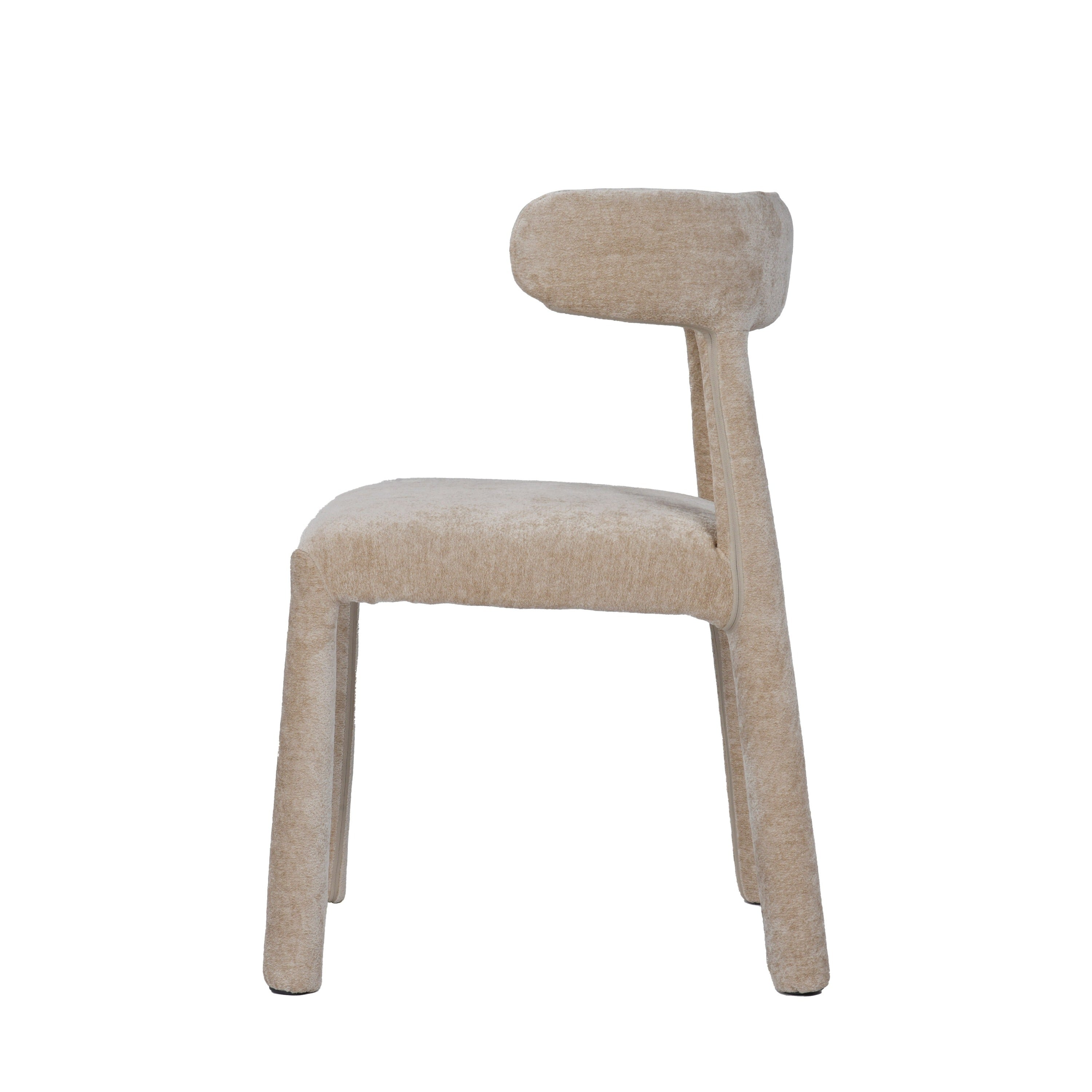 Modrest Homan Modern Beige Velvet Dining Chair Model VGEU-MC-7790CH-BGE