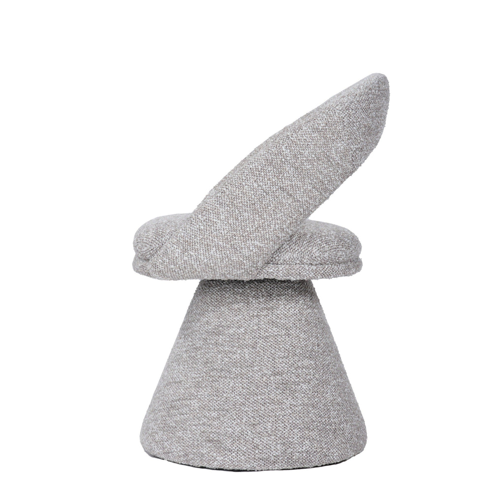 Modrest Wiles Modern Grey Fabric Swivel Dining Chair Model VGEU-MC-7775CH-GRY