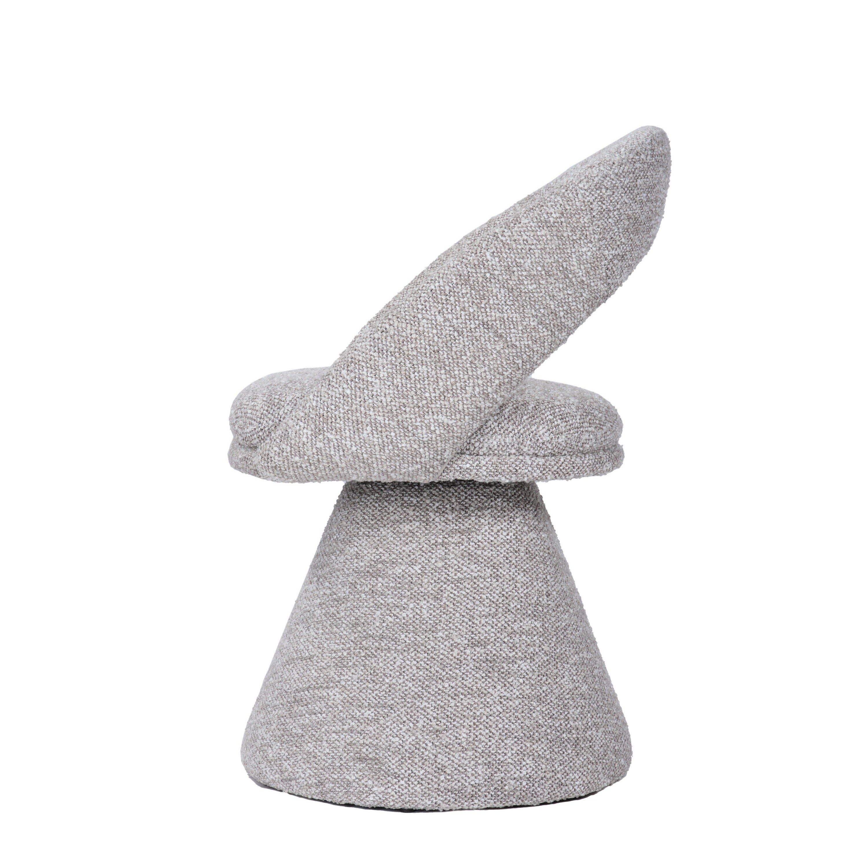 Modrest Wiles Modern Grey Fabric Swivel Dining Chair Model VGEU-MC-7775CH-GRY